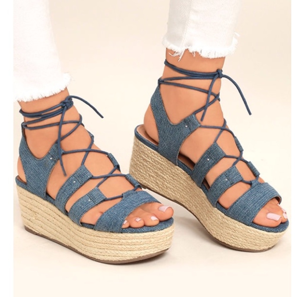 Platform Denim Steve Madden Sandals